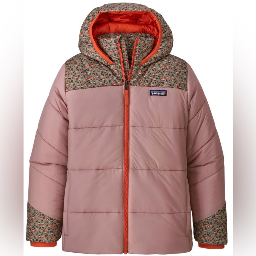 Patagonia Girls L/12 Pink/Floral/Orange Winter Coat